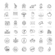 Ecology and Green Energy Thin Line Web Icon Set