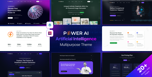PowerAI - Artificial Intelligence Multipurpose WordPress Theme for Elementor