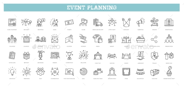 Party Entertainment Event Icons