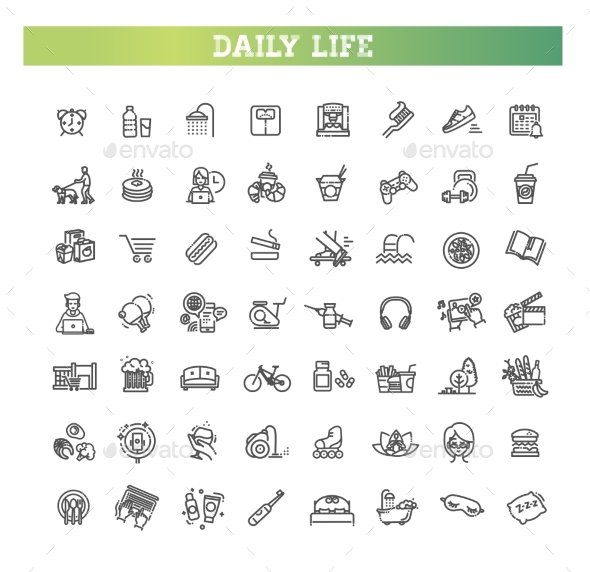 Habit Icons Set