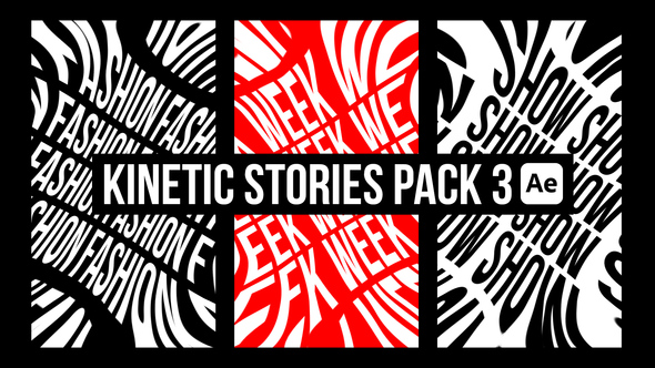 Kinetic Stories Pack 3 Titles template preview