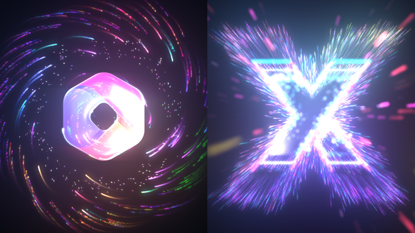 Colorful Particles Logo Reveal | 2 Versions Logo Stings template preview