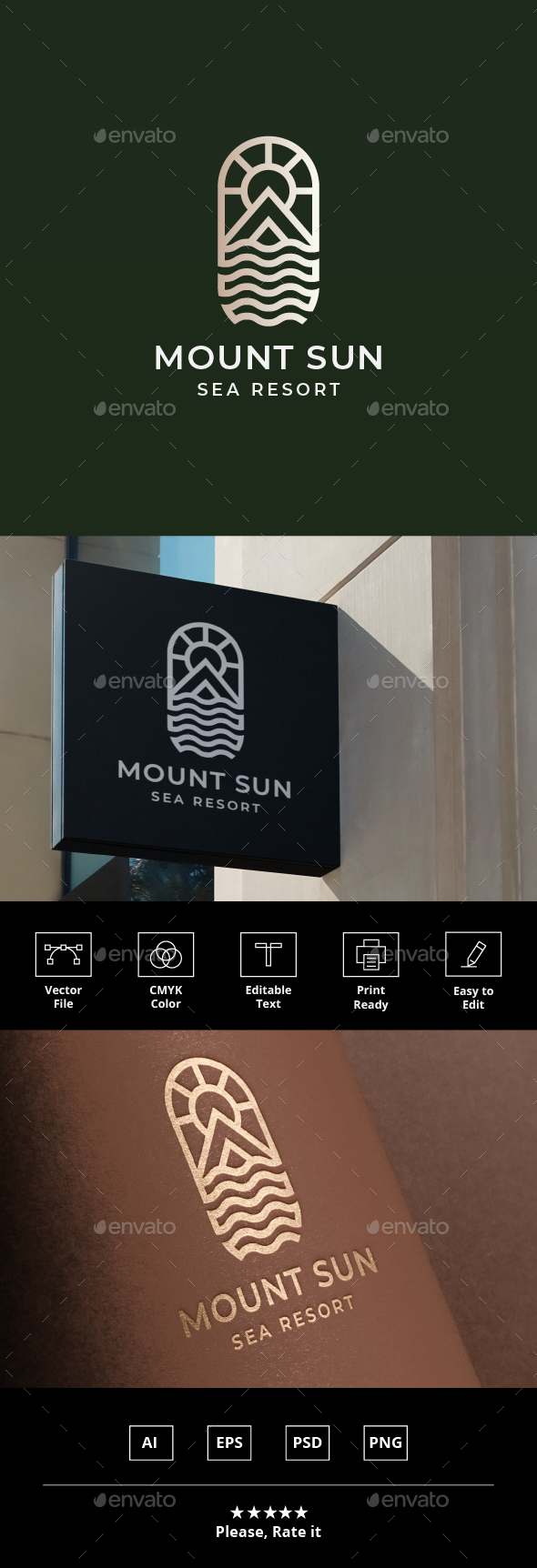 Mount and Sun - Sea Resort Logo