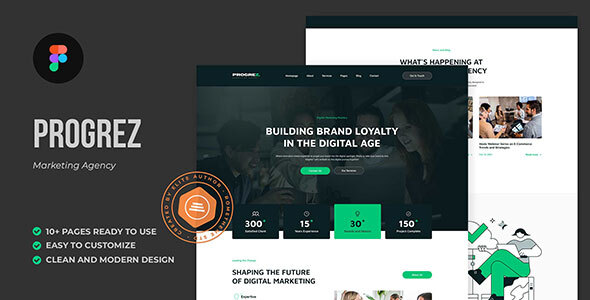 Progrez - Marketing Agency Figma Template