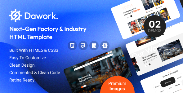 [DOWNLOAD]Dawork - Next-Gen Factory & Industry HTML Template