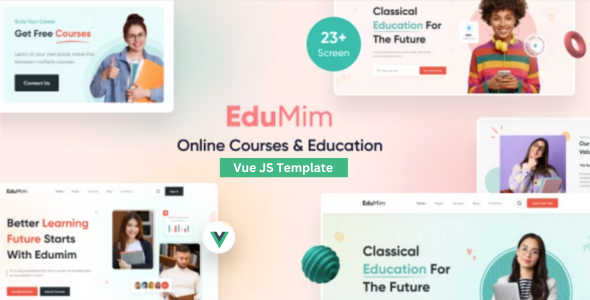 Edumim – Education and Online Course Vue Js Template