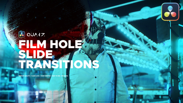 Film Hole Roll Transitions for DaVinci Resolve