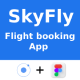 Online Flight Hotel Place Booking App UI Kit Ionic Figma FREE SkyFly