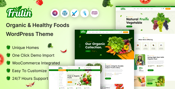 Frutin – Organic & Healthy Food WordPress Theme