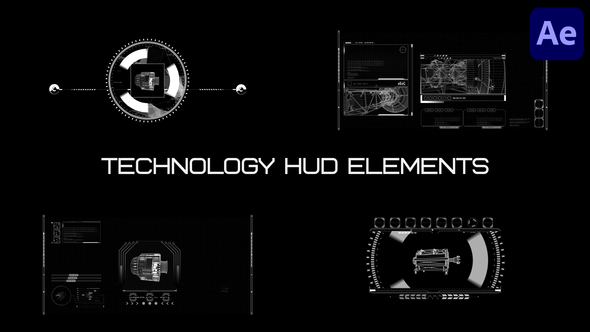 Technology Hud Elements for After Effects