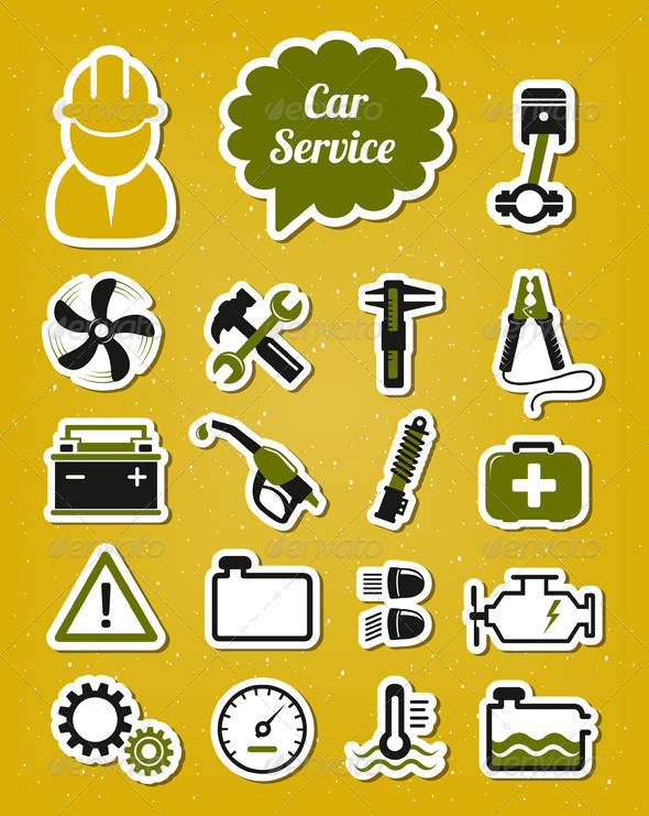 Car Service Icons - Industries Business