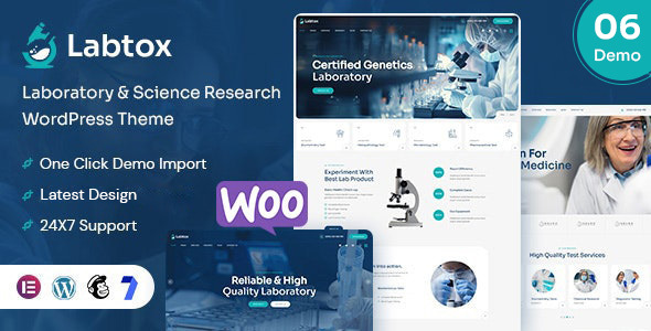 Labtox - Laboratory & Science Research WordPress Theme