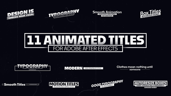 11 Animated Titles | After Effects