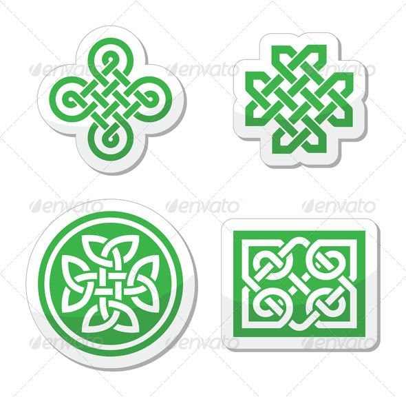Celtic Knots Patterns - Vector - Decorative Symbols Decorative