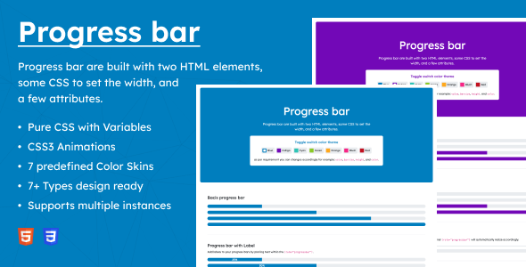 Simple to Implement Progress Bar HTML+CSS