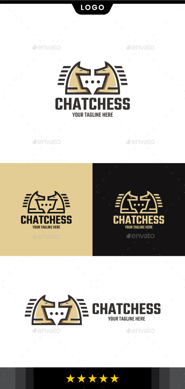 Chat Chess Logo Template