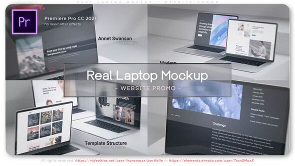 Real Laptop Mockup - Website Promo