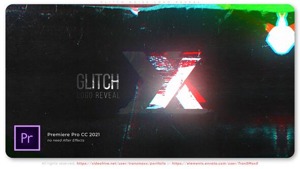 Glitch Noise Logo Reveal