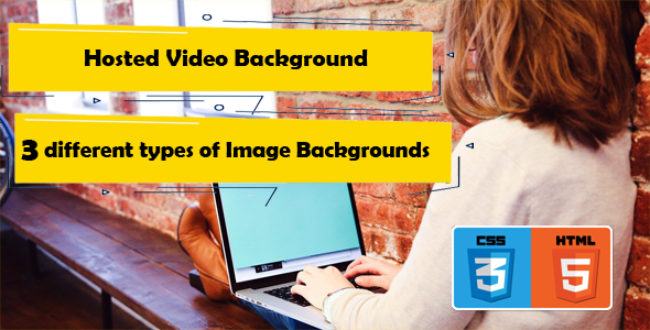3 types of Image Background and 1 Video background