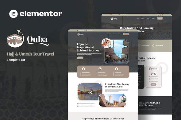 Quba - Hajj & Umrah Travel Tour Elementor Template Kit