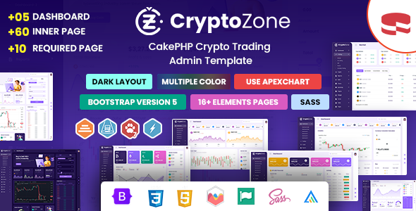 CryptoZone - CakePHP Crypto Trading Admin Dashboard Template
