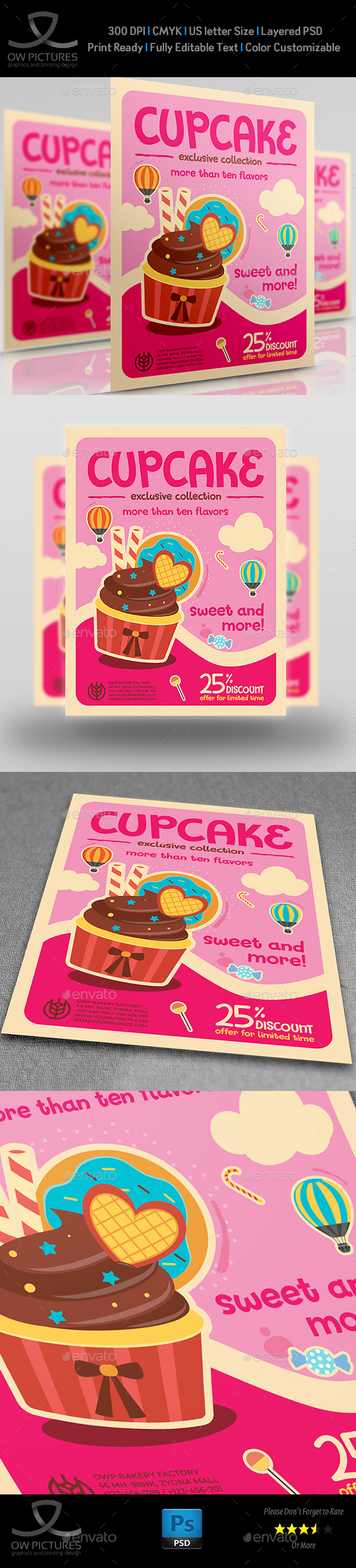 [DOWNLOAD]Cupcake Flyer Template Vol.3