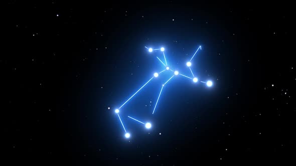 Sagittarius Constellation On A Beautiful Starry Night Background ...