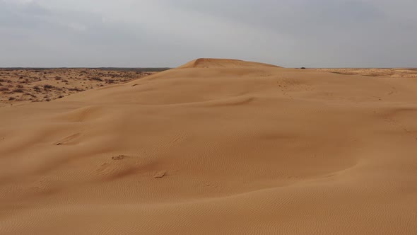 footage of sand dune drone view alt