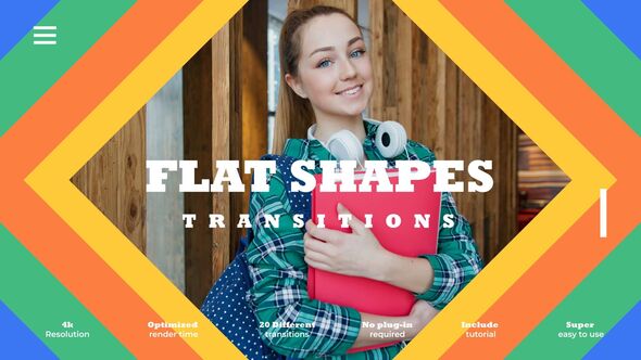 Flat Shapes Transitions Elements template preview