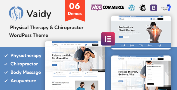 Vaidy - Physiotherapy & Chiropractor WordPress Theme