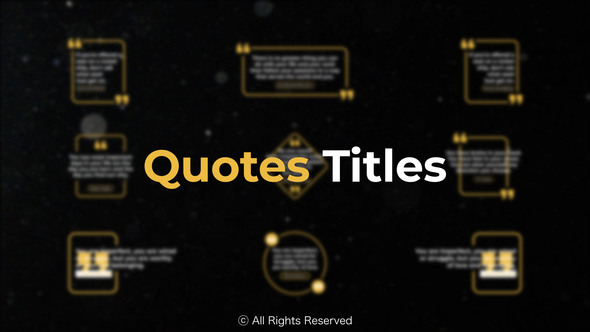 Quotes Titles | Premiere Pro Premiere Pro template preview