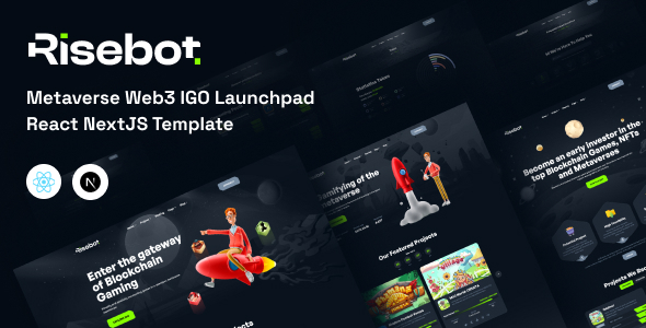 Risebot - Metaverse Web3 IGO Launchpad React NextJS Template