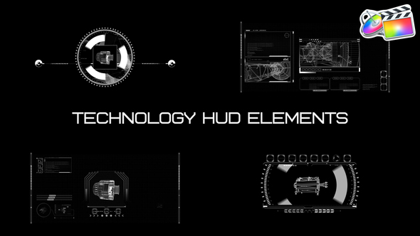 Technology Hud Elements for FCPX