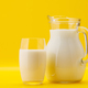 Fresh Milk in Pitcher and Glass - PhotoDune Item for Sale