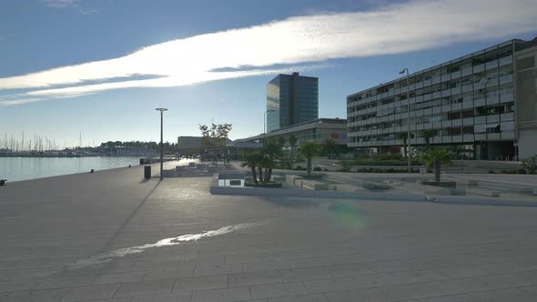 The waterfront and Obala kneza Branimira street alt