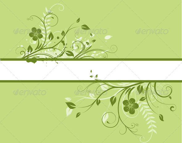 Floral Decorative banner - Borders Decorative