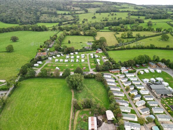 Aerial view of the Caravan Park, Bucklegrove, and Cheddar Gorge in ...