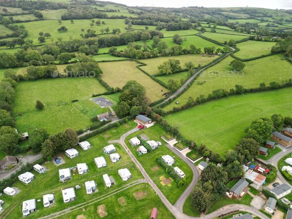 Aerial view of the Caravan Park, Bucklegrove, and Cheddar Gorge in ...