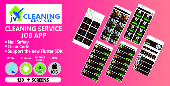 Cleaning Service Jobs App UI-Kit