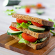 vegan sandwich with wholemeal bread - PhotoDune Item for Sale