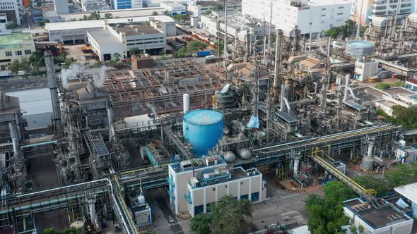 Top view of industrial factory in Hong Kong alt
