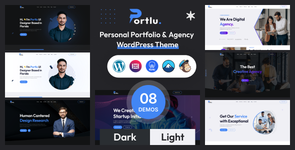 Portlu - Personal Portfolio & Agency WordPress Theme
