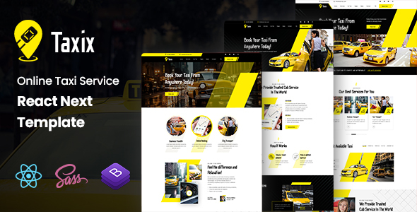 Taxix – Online Taxi Service React Template