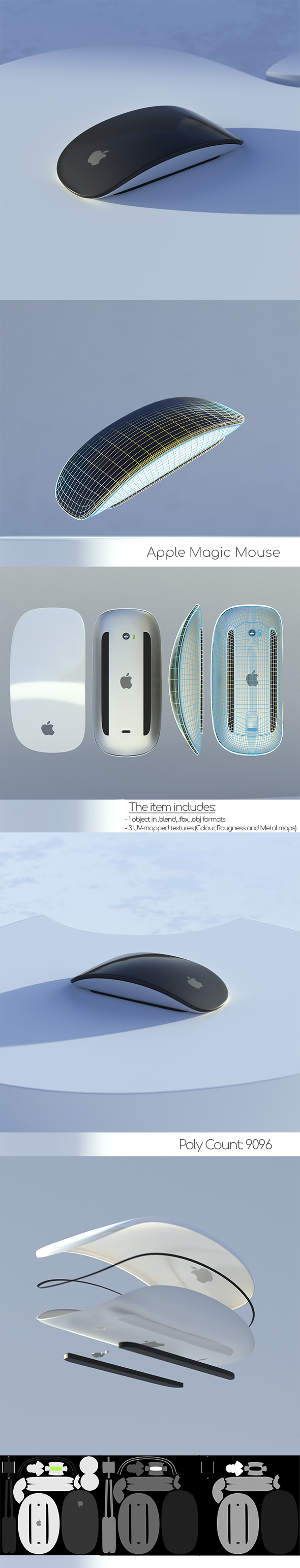 Apple Magic Computer Mouse 3D Model