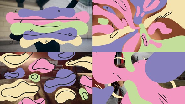 Abstract Cartoon Liquid Transitions Elements template preview