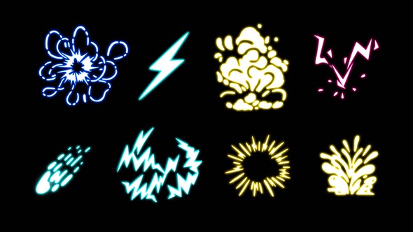 Explosions & Sparks Elements template preview