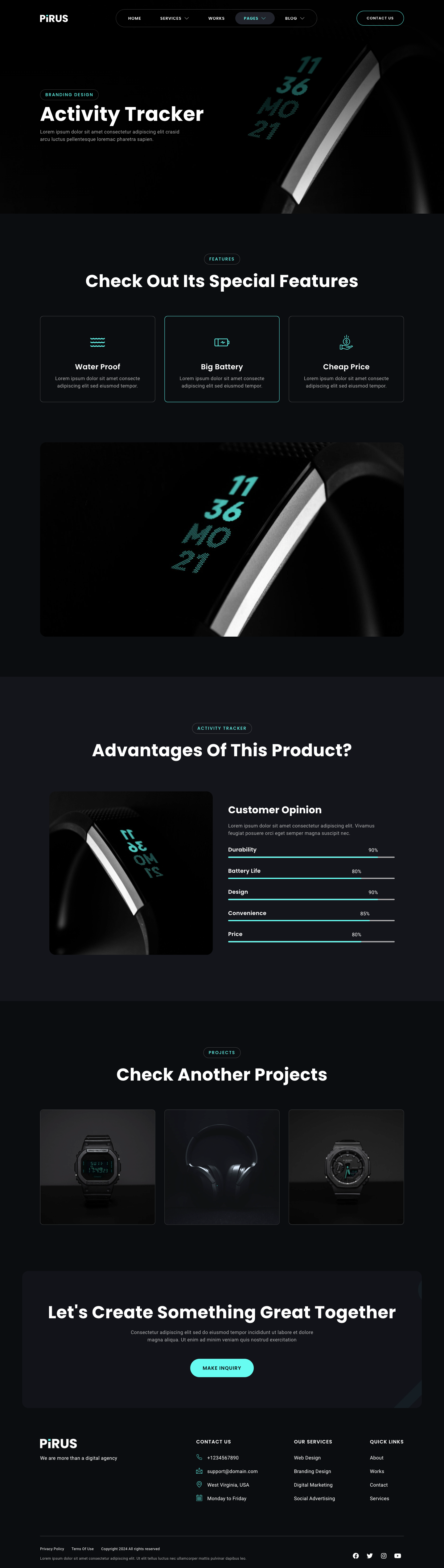 PIRUS – Dark Digital Agency Elementor Template Kit by jegtheme ...