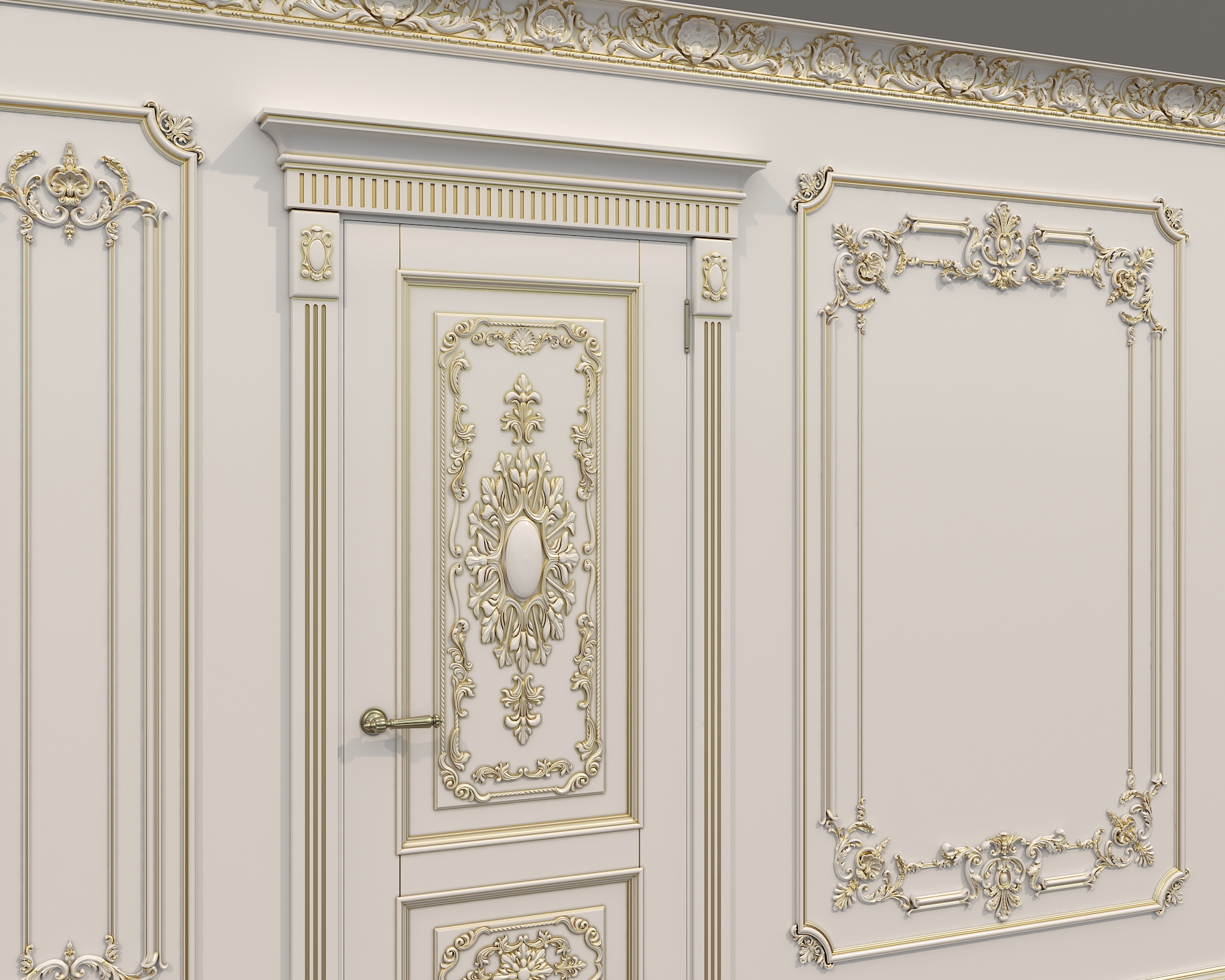 Wall Molding in Classic French style 35 by nhattuankts | 3DOcean