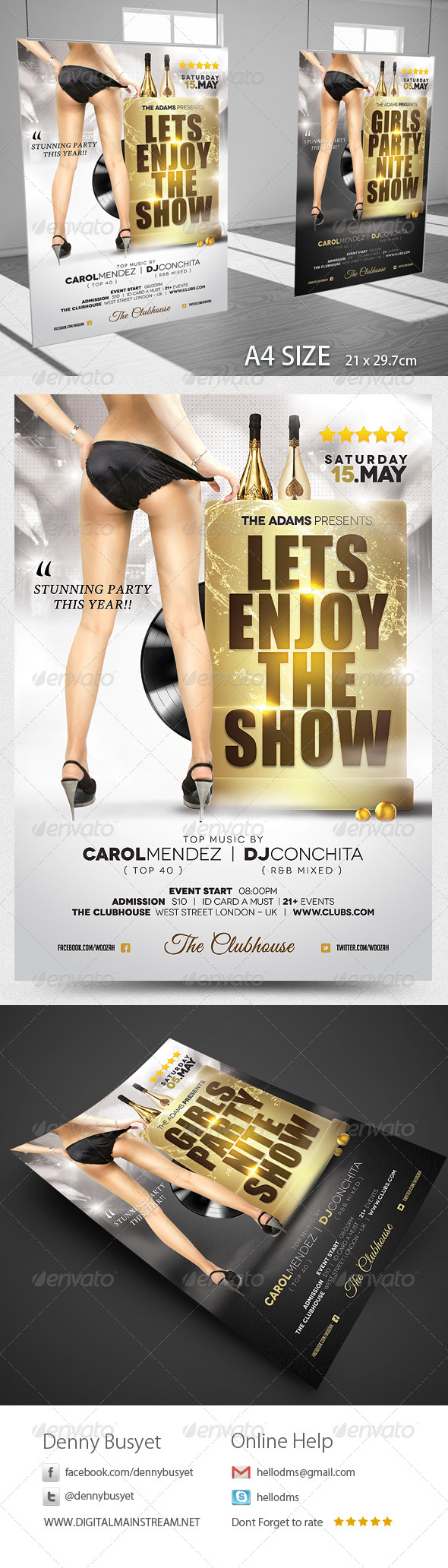 Lets Enjoy The Show Party Flyer Poster Template - Events Flyers