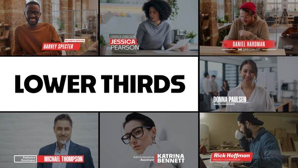 Modern Lower Thirds | Premiere Pro Premiere Pro template preview